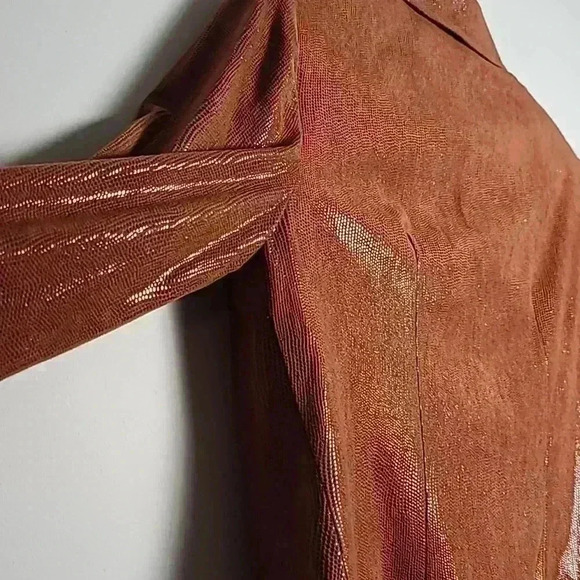 Joseph Ribkoff Trends Burnt Orange/Brown Weston Jacket Vintage 90s  Size US 6 - Picture 13 of 16